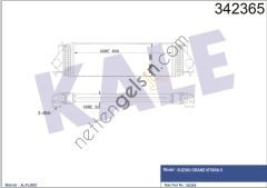 KALE 342365 TURBO RADYATORU (INTERCOOLER) GRAND VITARA II 1,9 DDIS 05>15 (600×207×50)  SUZUKI BİNEK TURBO RADYATÖRÜ