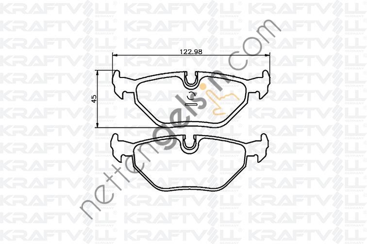 KRAFTVOLL 07010109 ARKA FREN BALATASI BMW E36 Z3 E32 E34 E36 M3 E34 M5  BMW BİNEK FREN BALATASI