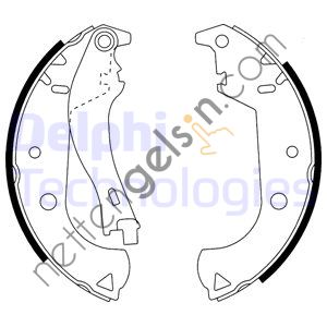 DELPHI LS1916 ARKA FREN BALATASI PABUC DOBLO-PALIO-ALBEA EM (6816)  FIAT BİNEK FREN BALATASI
