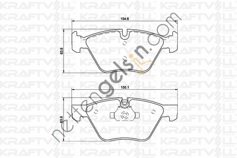 KRAFTVOLL 07010107 FREN BALATASI ON BMW E60 E87 E90 F10  BMW BİNEK FREN BALATASI