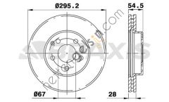 BRAXIS AE0175 FREN DISKI ON E-CLASS W211 02>08 S211 03>09  MERCEDES BİNEK FREN DİSKİ