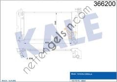 KALE 366200 MOTOR SU RADYATORU COROLLA VVT I 02>07 MANUEL (536X312X13)  TOYOTA BİNEK MOTOR SU RADYATORU