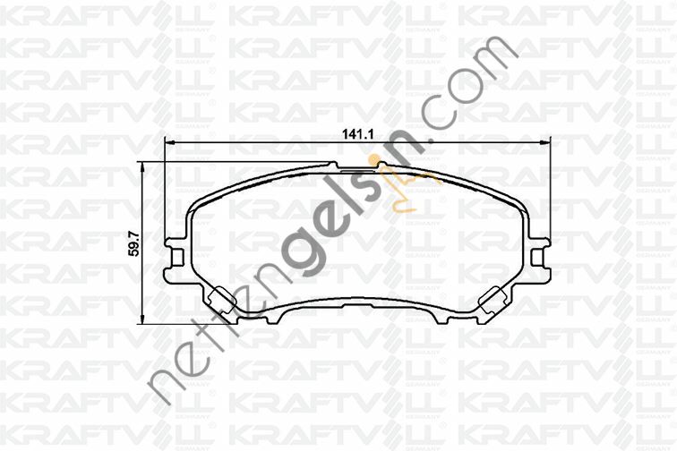 KRAFTVOLL 07010094 ON FREN BALATASI NISSAN QASHQAI J11 KASA 2013-> XTRAIL 2014-> RENAULT KADJAR 2015->  NISSAN BİNEK FREN BALATASI