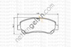 KRAFTVOLL 07010086 FREN BALATASI ON QASHQAI 07 > 12 X-TRAIL 08 > 11 KOLEOS 2.0 DCI  NISSAN BİNEK FREN BALATASI