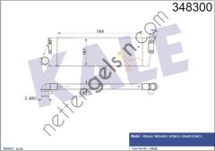 KALE 348300 TURBO RADYATORU MEGANE II-SCENIC II 1,5DCI/1,9DCI  RENAULT BİNEK TURBO RADYATÖRÜ