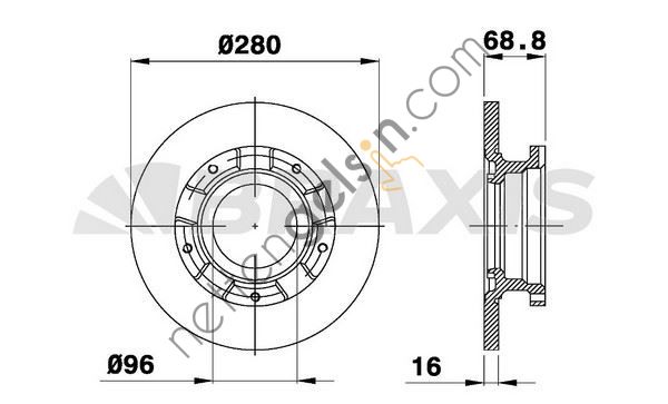 BRAXIS AE0210 ARKA FREN DISK AYNASI TRANSIT V347 2.2TDCI 06>14 ONDEN CEKER  FORD BİNEK FREN DİSKİ