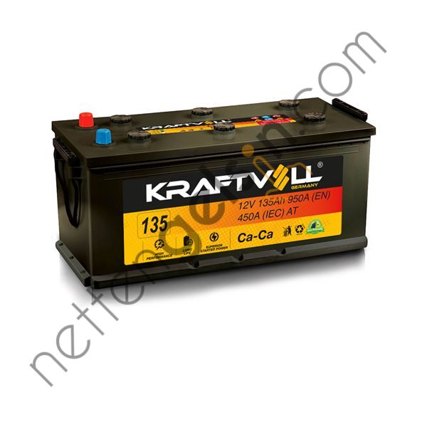 KRAFTVOLL 18020003 AKU 12V 135 AH D8 (510×175×225)  AKU AĞIR VASITA AKÜ