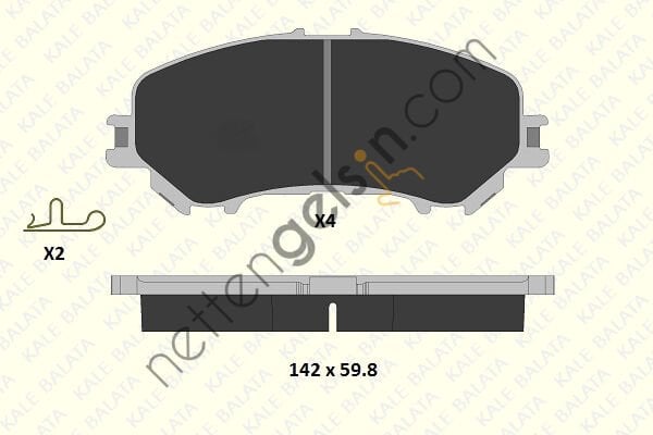 KALE B 22065 179 14 KD11 ON FREN BALATASI NISSAN QASHQAI J11 KASA 2013-> XTRAIL 2014-> RENAULT KADJAR 2015->  NISSAN BİNEK FREN BALATASI