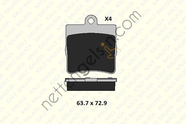 KALE B 21919 157 04 KD11 FREN BALATASI ARKA W202 95>00 S202 96>00 W203 00>07 CL203 08>11 W210 95>00 R170 96>00 R171 04>11  MERCEDES BİNEK FREN BALATASI