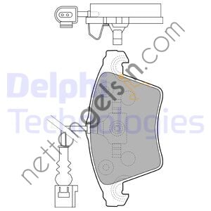 DELPHI LP1913 FREN BALATASI ON VW CARAVELLE-MULTIVAN-TRANSPORTER  VW-AUDI-SEAT-SKODA BİNEK FREN BALATASI