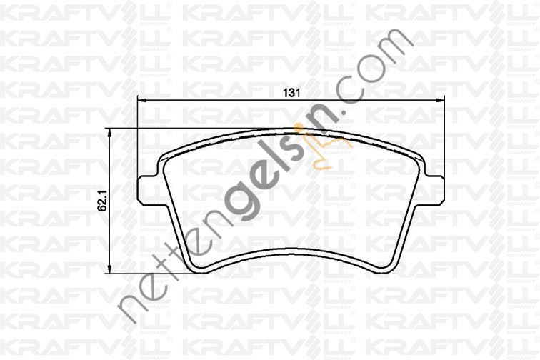 KRAFTVOLL 07010051 FREN BALATASI ON KANGOO III CITAN 1.5DCI / 1.6  RENAULT BİNEK FREN BALATASI