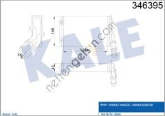 KALE 346395 KALORIFER RADYATORU KANGOO 1,2 / 1,4 / 1,5 / 1,6 / 1,9  RENAULT BİNEK KALORİFER RADYATÖRÜ