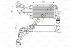 VALEO 818660 TURBO RADYATORU ASTRA G 98>10 Y20DTH - X17DT  OPEL BİNEK TURBO RADYATÖRÜ