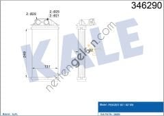 KALE 346290 KALORIFER RADYATORU P307 1,4HDI / 1,6HDI / 2,0HDI 8V / 16V < 2006 STANDART SOGUTMA (DIZEL) MARELLI TIP  PEUGEOT-CITROEN BİNEK KALORİFER RADYATÖRÜ