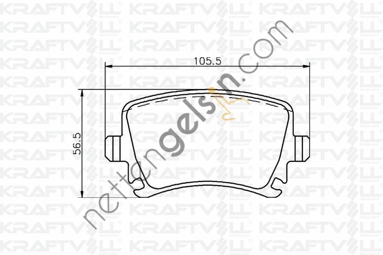 KRAFTVOLL 07010026 FREN BALATASI ARKA A3 05 / 03> A4 PASSAT 1.6FSI / 1.9TDI / 2.0TDI 95>16  VW-AUDI-SEAT-SKODA BİNEK FREN BALATASI