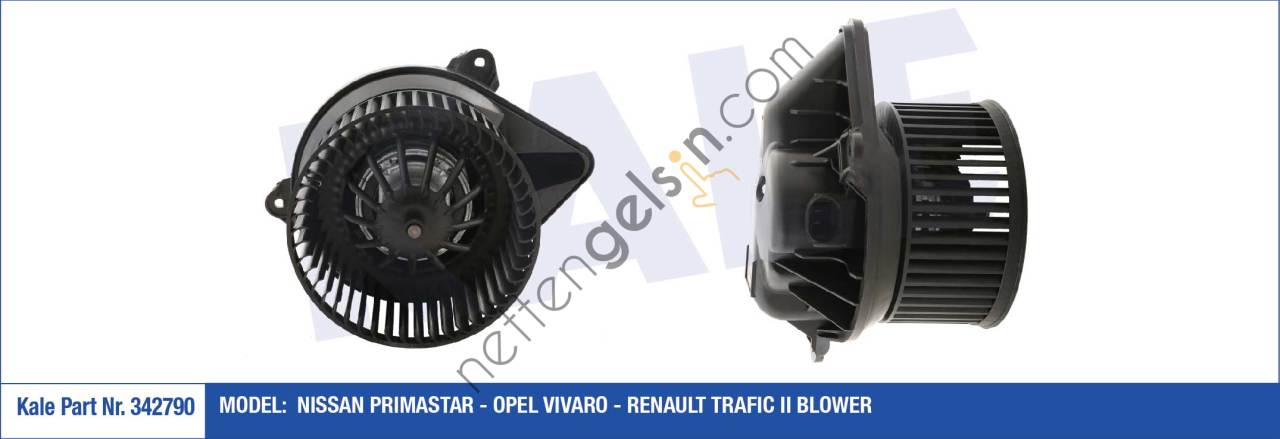 KALE 342790 KALORIFER MOTORU TRAFIC II 04> VİVARO A 04>  RENAULT BİNEK KALORİFER MOTORU