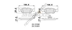 BRAXIS AA0038 ON FREN BALATASI ASTRA F 92>98 VECTRA A 89> 95 VECTRA B 96> 02  OPEL BİNEK FREN BALATASI