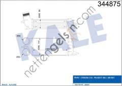 KALE 344875 TURBO INTERCOLL RADYATORU P508-C5 EP6CDT(1,6THP 16V 155) 09->   PEUGEOT-CITROEN BİNEK TURBO RADYATÖRÜ