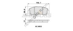 BRAXIS AA0051 ON FREN BALATASI NISSAN QASHQAI 2007 2012 X TRAIL 2008 2011 RENAULT KALEOS 2.0 DCI  NISSAN BİNEK FREN BALATASI