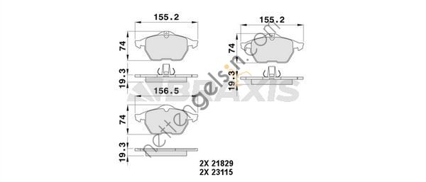 BRAXIS AA0064 ON FREN BALATASI VECTRA B X20XEV  OPEL BİNEK FREN BALATASI