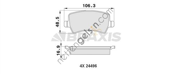 BRAXIS AA0119 ARKA FREN BALATASI S-MAX 09> 06> GALAXY III 06> / S60 10> S80 06> V60 V70 06> XC60 08> XC70 06> / RANGE ROVER EVOQUE 11>   FORD BİNEK FREN BALATASI