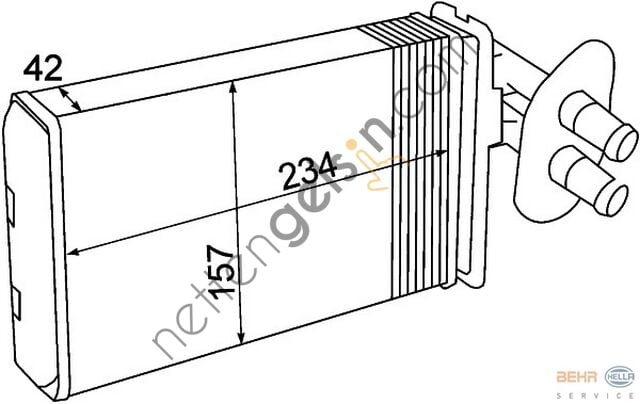 BEHR AH69000S KALORİFER RADYATÖRÜ VW T4 KLİMALI(AH69000S) 701820031 VW