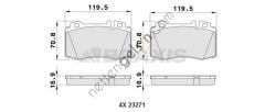 BRAXIS AA0169 FREN BALATASI ON CL203 02>08 W220 98>05 C215 99>06 W221 05>13 W163 98>05 R129 98>01  MERCEDES BİNEK FREN BALATASI