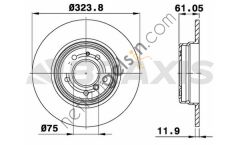 BRAXIS AE0538 FREN DISKI ARKA BMW E38  BMW BİNEK FREN DİSKİ