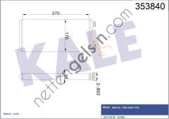 KALE 353840 KALORIFER RADYATORU MAN (Y.M.) TGL 12.180>05 D0834 TGA>00 D2866 D2876 TGX-TGS>07 D2066 D2676  MAN AĞIR VASITA KALORİFER RADYATÖRÜ