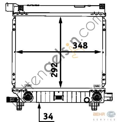 BEHR CR276000S RADYATÖR 124 E200 ( K.SIZ ) (CR276000S) A1245005603 MERCEDES