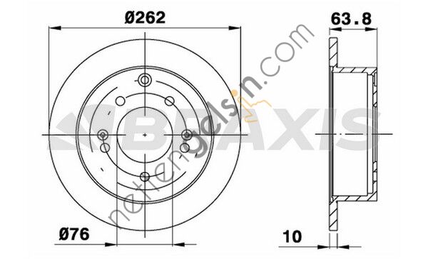 BRAXIS AE0596 ARKA FREN DISK AYNASI CERATO II 1.6 1.6 CVVT 2.0 2.0 MPI 09=> SHUMA COUPE 1.6 TGDI 2.0 14=>  KIA BİNEK FREN DİSKİ