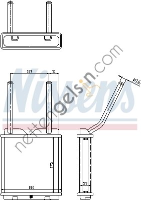 NISSENS 726531 KALORİFER RADYATÖRÜ OPEL ASTRA F/VECTRA A BORULU 1806116 OPEL