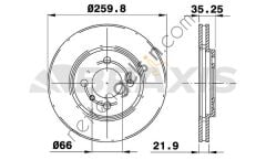 BRAXIS AE0601 FREN DISKI ON BMW E30   BMW BİNEK FREN DİSKİ