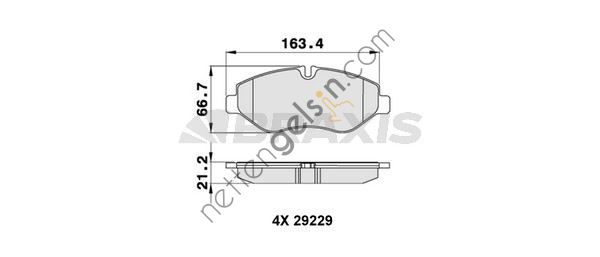 BRAXIS AA0244 ON FREN DISK BALATA DAILY III C / L / S TUM MODELLER 05 / 06>  IVECO HAFİF TİCARİ FREN BALATASI