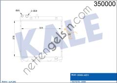 KALE 350000 MOTOR SU RADYATORU HONDA JAZZ 2002-2008 MANUEL VITES (328X378X26)  HONDA BİNEK MOTOR SU RADYATORU