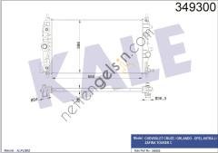 KALE 349300 MOTOR SU RADYATORU (OTOMATIK) CRUZE - ASTRA J - ZAFIRA C A14NEL - A14NET - A16XER - A16LET  OPEL BİNEK MOTOR SU RADYATORU