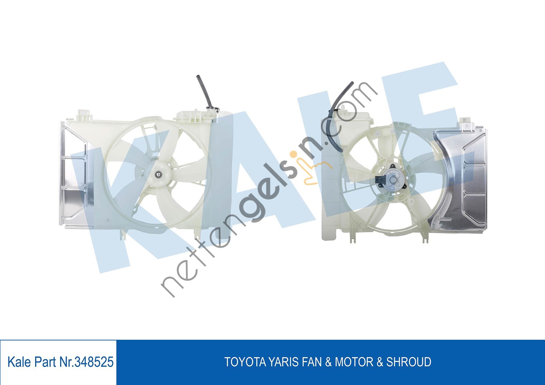 KALE 348525 RADYATOR FANI KOMPLE TOYOTA YARIS 1,0 VVTI 2005>  TOYOTA BİNEK FAN MOTORU