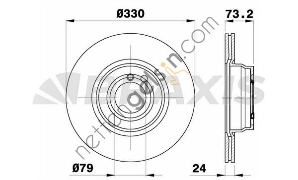 BRAXIS AE0708 FREN DISKI ON BMW F30 F32 F34 F36 F22  BMW BİNEK FREN DİSKİ