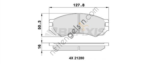 BRAXIS AA0320 ON FREN BALATASI NISSAN PRIMERA 90->  NISSAN BİNEK FREN BALATASI