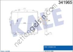 KALE 341965 MOTOR SU RADYATORU H100 KAMYONET 2004> (580X44X26)  HYUNDAI BİNEK MOTOR SU RADYATORU