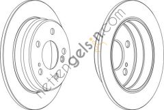 FERODO DDF122 FREN DISKI ARKA W202 93>00 W124 93>95 C124 93>97  MERCEDES BİNEK FREN DİSKİ