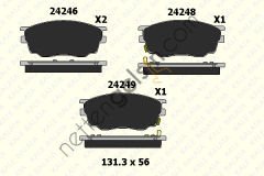 KALE B 24246 170 05 ON FREN BALATASI MAZDA 6 2002-2007  MAZDA BİNEK FREN BALATASI