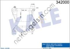 KALE 342000 TURBO RADYATORU INTERCOOLER GOLF IV BORA A3 OCTAVIA TOLEDO LEON 1,9 TDI 98>06  VW-AUDI-SEAT-SKODA BİNEK TURBO RADYATÖRÜ