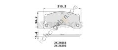 BRAXIS AA0342 ON FREN BALATASI TOUAREG (7LA/7L6/7L7) 6,0W12,5,0 R50 TDI 08/04-05/10 1LP PR NUMARASI ICIN  VW-AUDI-SEAT-SKODA BİNEK FREN BALATASI