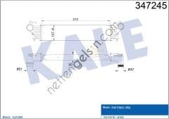 KALE 347245 TURBO RADYATORU (INTERCOOLER) FIAT 500L EGEA 1,3 1,6 MJET 1,4 BENZINLI  FIAT BİNEK TURBO RADYATÖRÜ