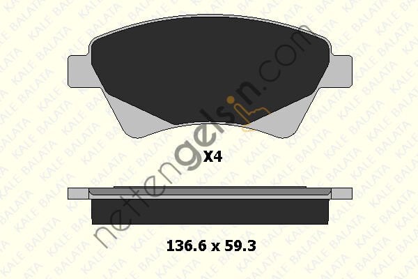 KALE B 24065 184 04 ON FREN BALATASI MEGANE II SCENIC II 1,4 / 1,5DCI / 1,6 / 1,9DCI / 2,0 KANGOO 1,9DCI 01>  RENAULT BİNEK FREN BALATASI