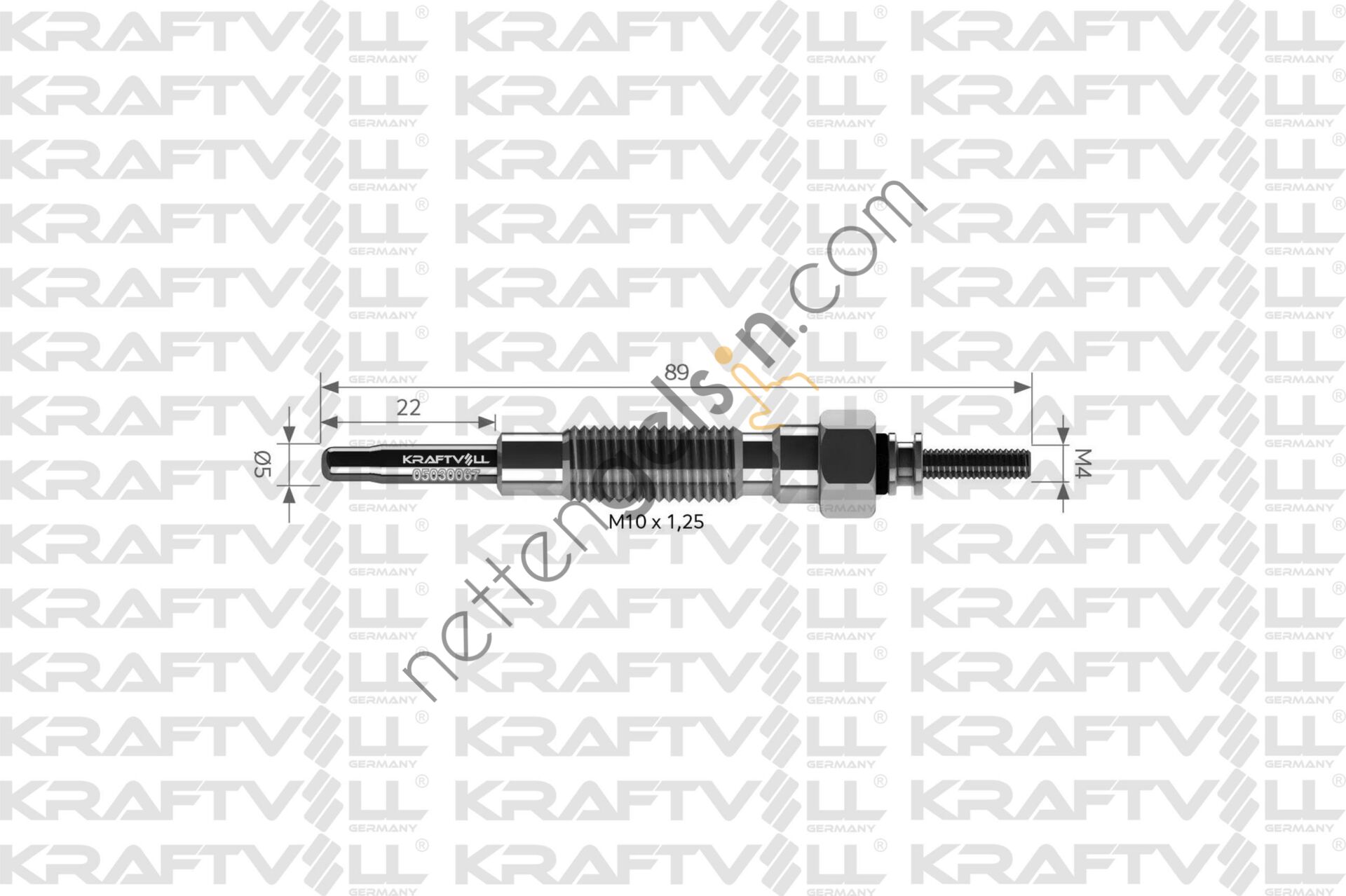 KRAFTVOLL 05030067 KIZDIRMA BUJISI 11V MIT-CANTER FE 511-FE711 PATROL 2,8 TDTI GRII  MITSUBISHI HAFİF TİCARİ BUJİ