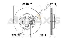 BRAXIS AE0753 ON FREN DISK AYNASI HONDA LEGEND 3.5I  HONDA BİNEK FREN DİSKİ