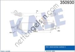 KALE 350930 INTERCOOLER NISSAN QASHQAI J10 1,6 DCI 2010-> R9M MOTOR  NISSAN BİNEK TURBO RADYATÖRÜ