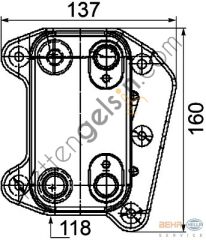 BEHR CLC105000P YAĞ SOĞUTUCUSU 612 203 C200/220/270CDI(CLC105000P) A6111880501 MERCEDES